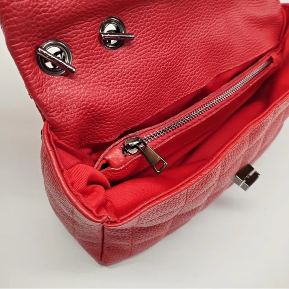 Red Quilted Chain Shoulder Bag by Virsa bag - Picture 3 of 6